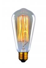  B-ST45-17LG - Bulb, Edison Bulbs, 60W E26, Light Yellow Color, ST45 Cone Shape, 2500hours