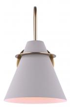  IVL1076A01MGG - TALIA, IVL1076A01MGG, Matte Grey and Gold, 1 Lt Vanity, Metal Shade, 60W Type A