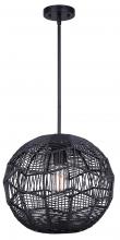  IPL2036B01BK - LEONA, IPL2036B01BK, MBK Color, 1 Lt Cord Pendant, String, 60W Type A, 15" W x 20 - 62" H