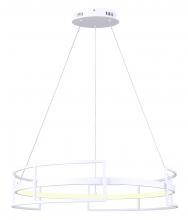  LCH231A24WH - AMORA, LCH231A24WH, MWH Color, 24" Width Cable LED Chandelier, Silicone Rubber, 33W LED (Integra