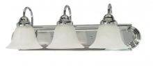 Nuvo 60/317 - Ballerina - 3 Light 24&#34; Vanity with Alabaster Glass - Polished Chrome Finish