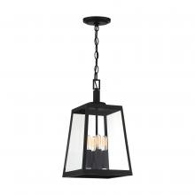  60/6584 - Halifax - 4 Light Hanging Lantern - with Clear Glass - Matte Black Finish