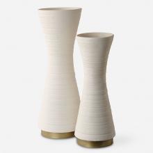 Uttermost 18142 - Uttermost Ridgeline White Vases, S/2