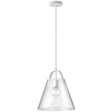 Dainolite 871P-WH - 1 Light Incandescent Pendant Matte White Finish with Clear Glass