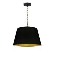  BRY-S-AGB-698 - 1LT Brynn Small Pendant, BLK/Gld Shade, AGB