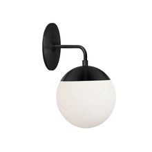 Dainolite DAY-141W-MB - 1 Light Halogen Matte Black Wall Sconce w/ White Glass