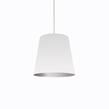 Dainolite OD-M-691 - 1 Light Tapered Drum Pendant with White on Silver Shade