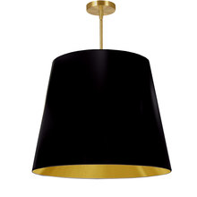  ODR-L-698 - 1 Light Oversized Drum Pendant Large Black/Gold Shade