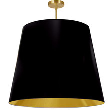  ODR-XL-698 - 1 Light Oversized Drum Pendant X-Large Black/Gold Shade